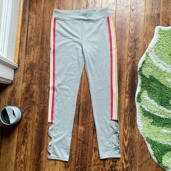 ideology kids rainbow active leggings with leg cutouts - Picture 1 of 6